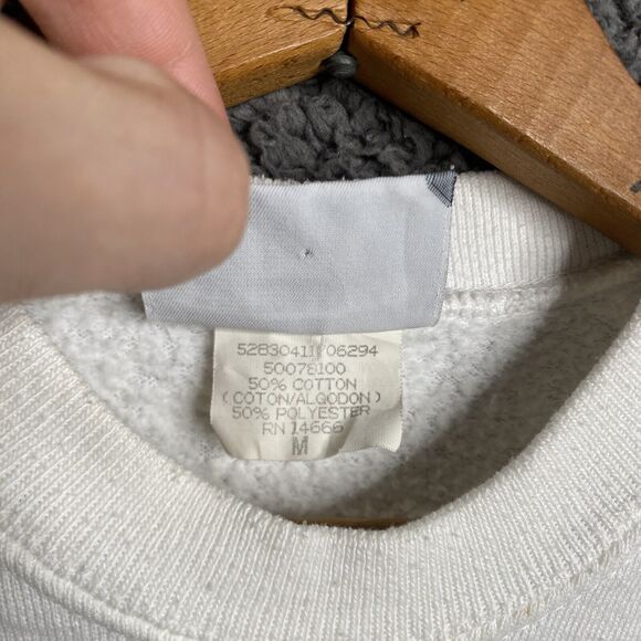 Vintage 80s LEE Raglan Short Sleeve Sweatshirt Womens Medium Embroidered Flowers - Picture 5 of 13